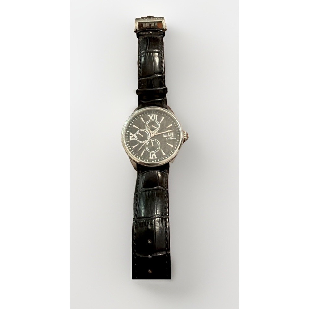 S. Coifman SC0168 Heritage 43mm SWISS MADE Quartz Chrono Watch, NEW Battery
